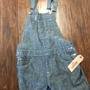 Denim Levi Overall Shorts